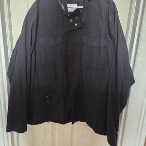 Men's Canvas Military Jacket Black